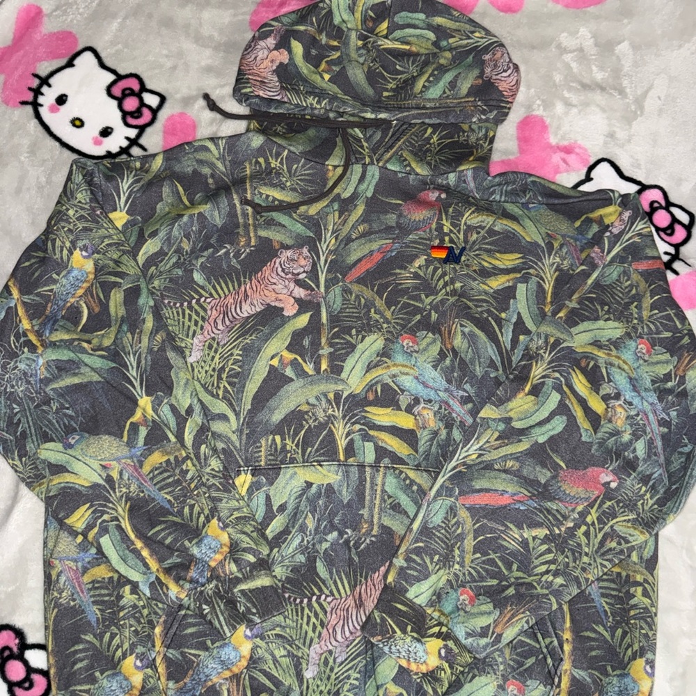 Aviator Nation Jungle Print Hoodie & Flared Pants
